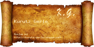 Kurutz Gerle névjegykártya